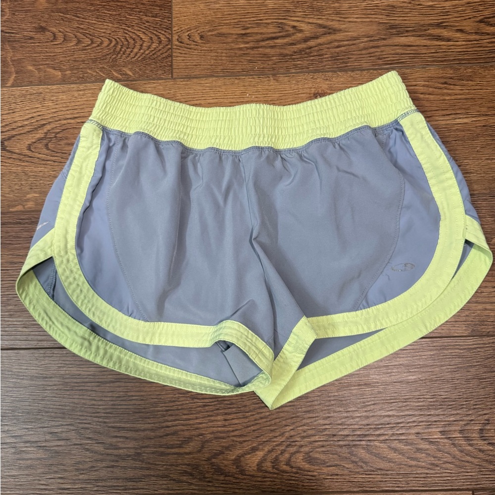 Champion Women's Gray and Yellow Athletic Shorts